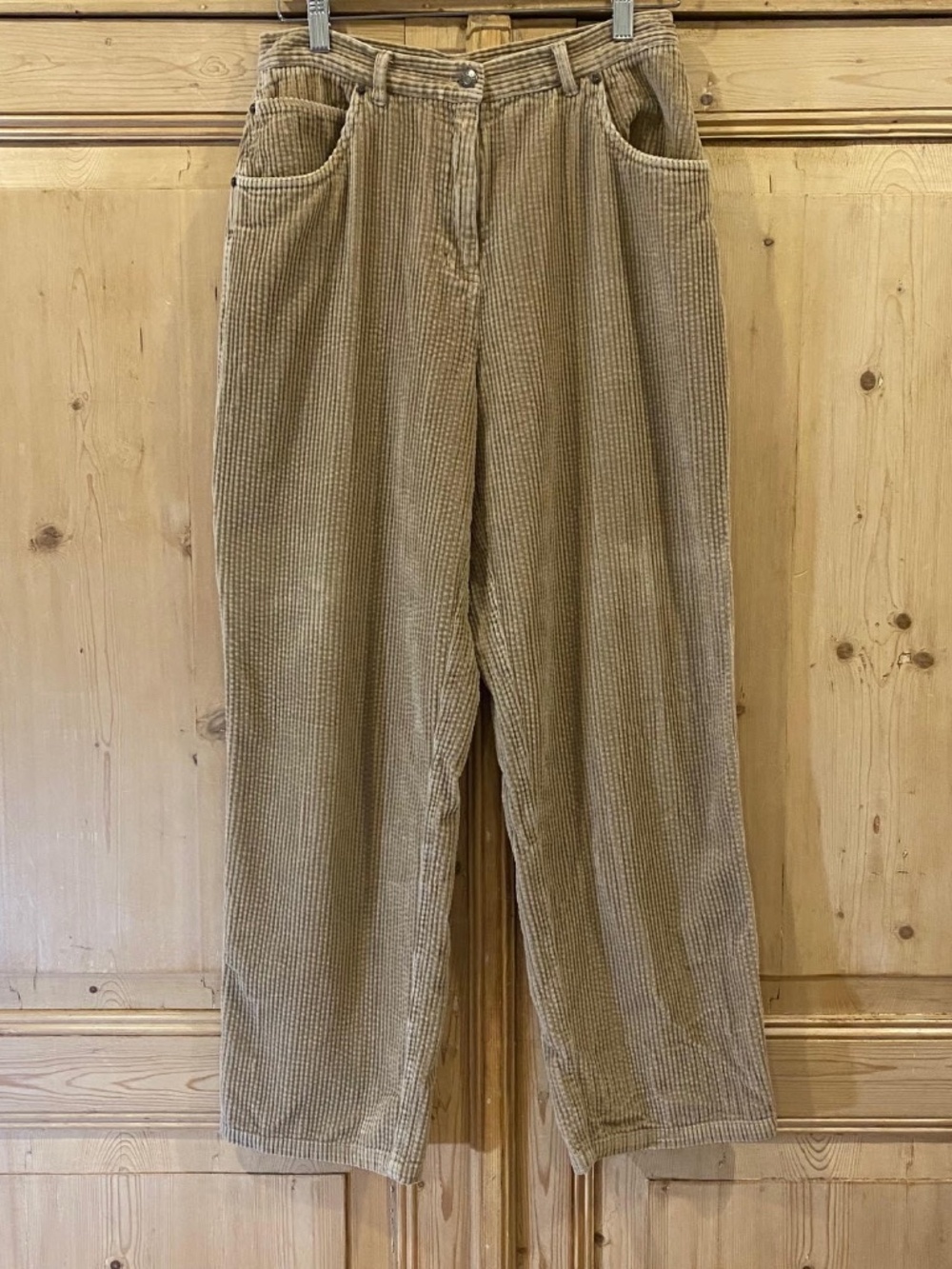 Vintage J. Jill Wide Leg Tan Corduroy Pants Size 8